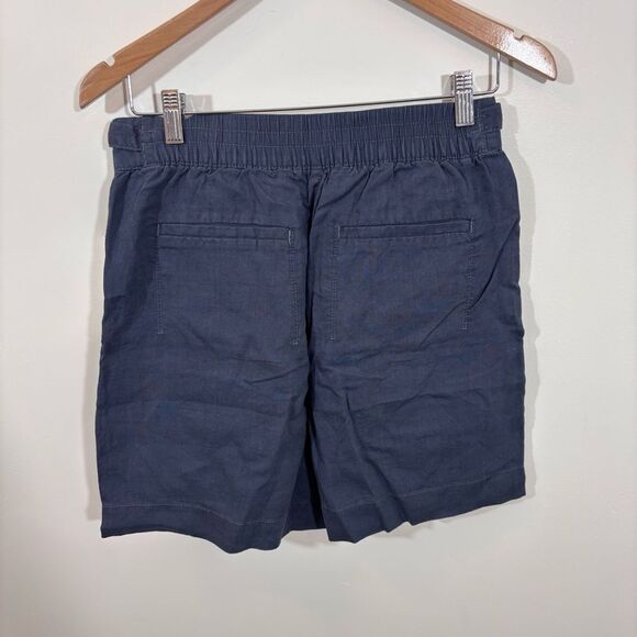 Athleta Voyager Linen Shorts NEW with tags Size 4 Granite Blue - Picture 8 of 15